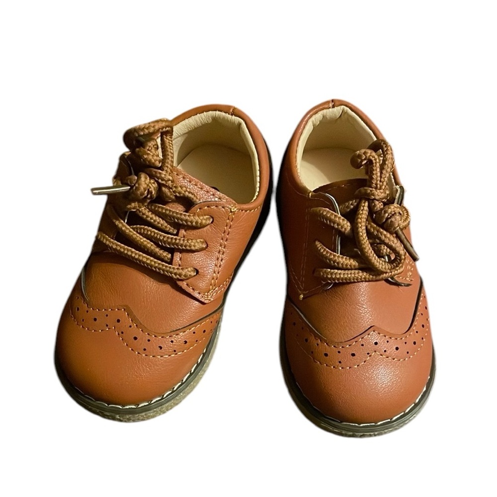 Classic Boys' Brown Dress Shoes - Kids Formal Lace-Up